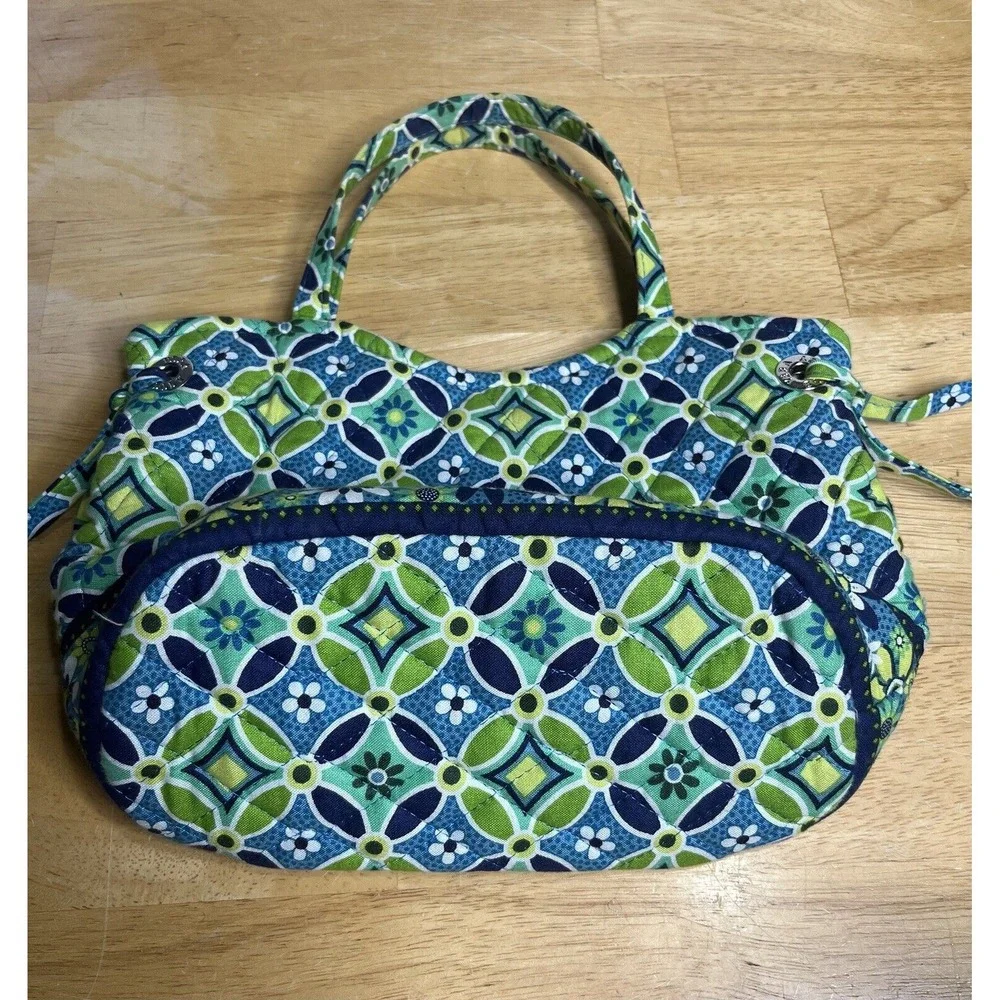 Vera Bradley Daisy‎ Small Handbag Purse Blue Green